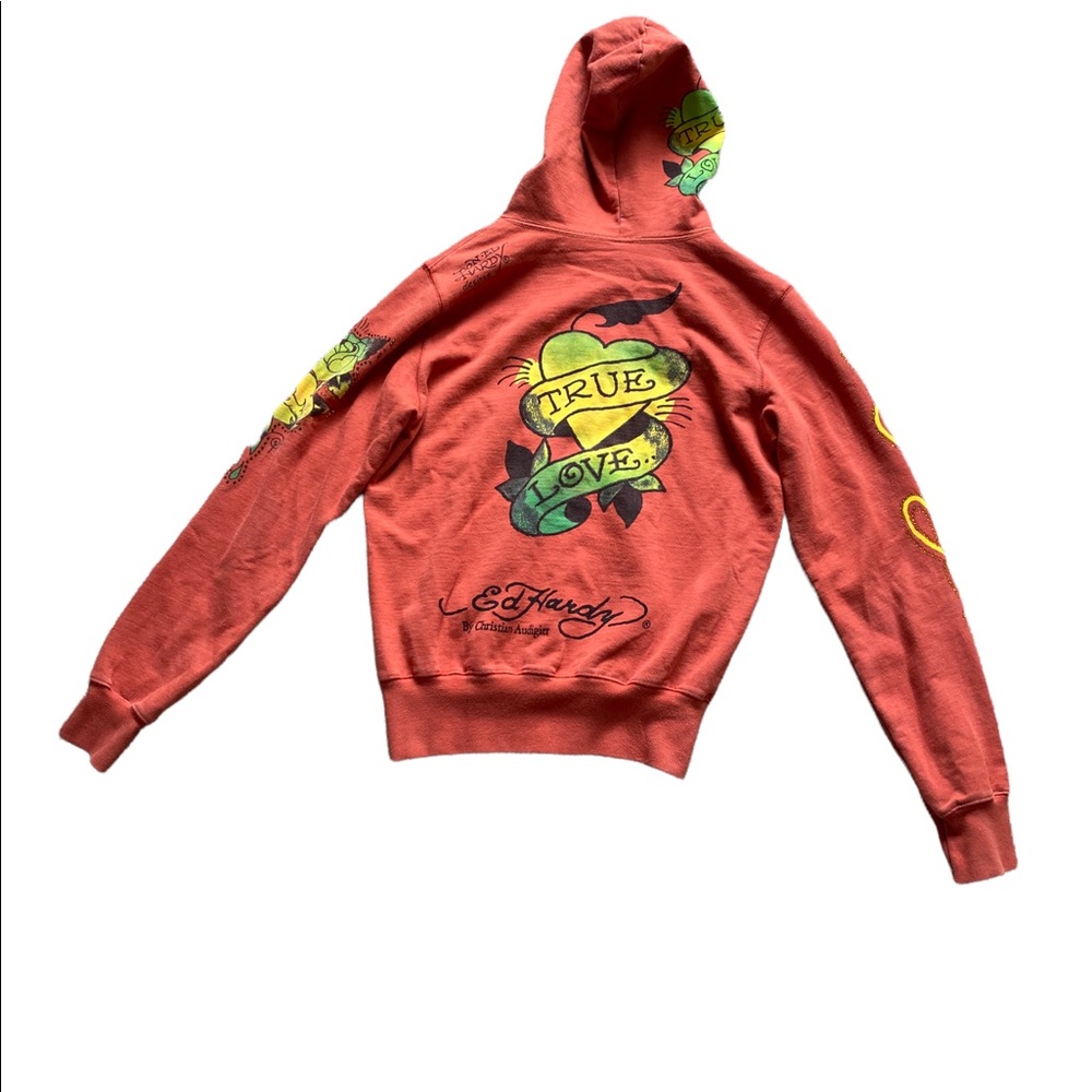 Vintage Y2k Ed Hardy Zip Up Hoodie